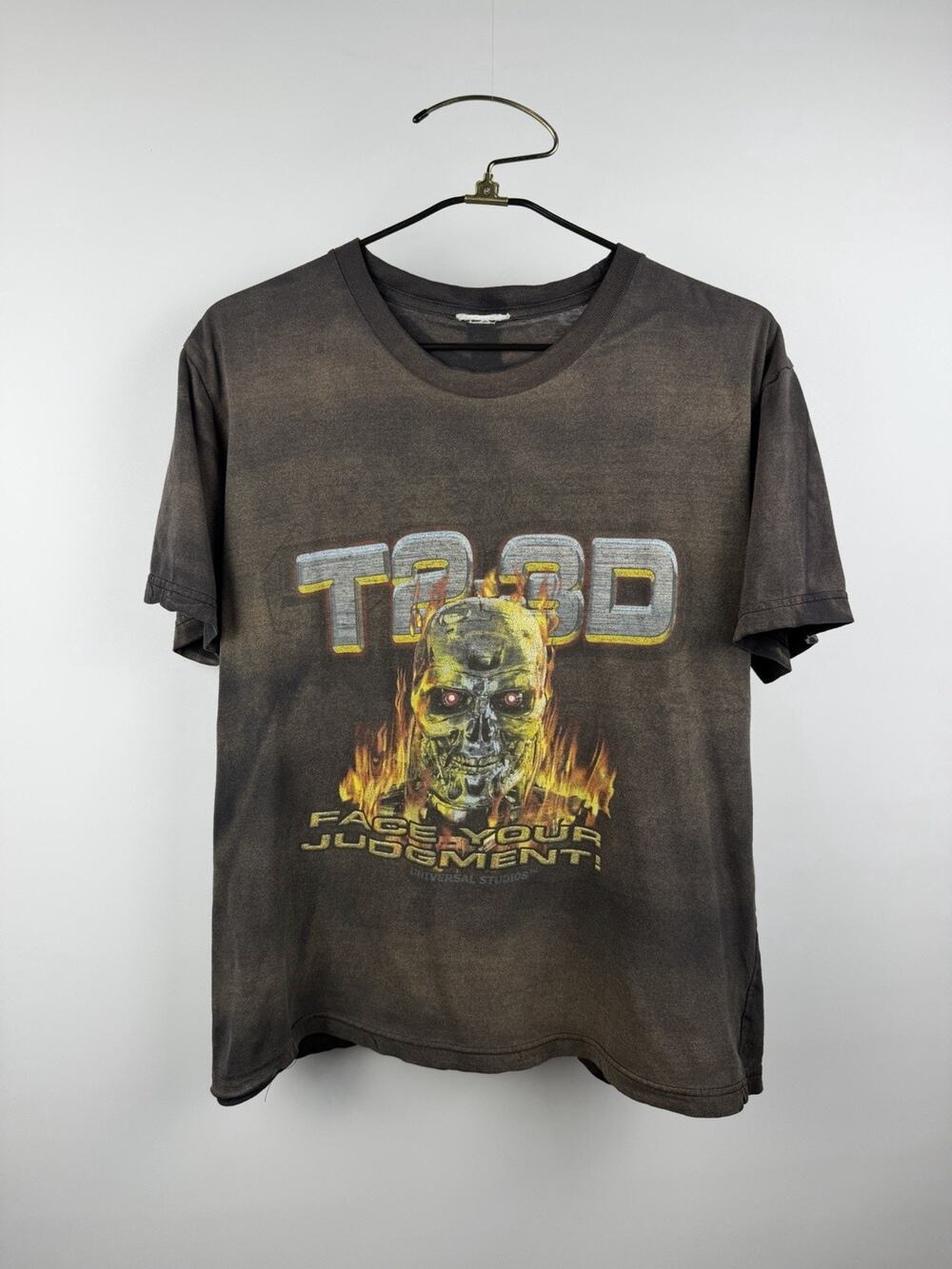 Vintage 90’s Terminator T2-3D Universal Studios Face Your Judgement Tee XL 23x26